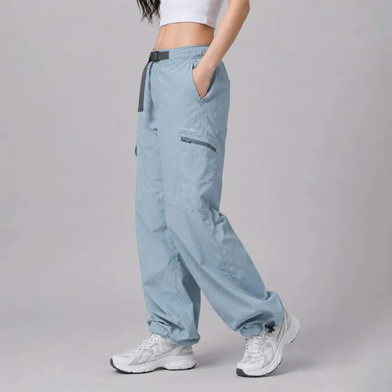 Women's blue grey Pathfinder 6-pocket water-resistant cargo pants